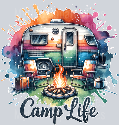 Camp Life 23 DTF Camping Transfers