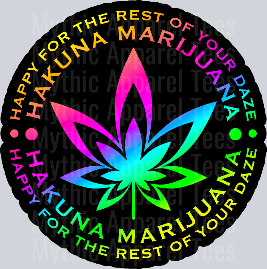 Hakuna Marijuana Black Girly Weed Smoking Style