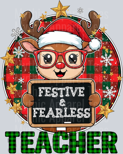 festive fearless green
