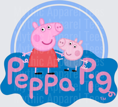 Peppa Pig and George Pig Official Logo Badge Design
