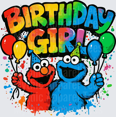 Sesame Street Elmo and Cookie Monster Birthday Girl Balloons