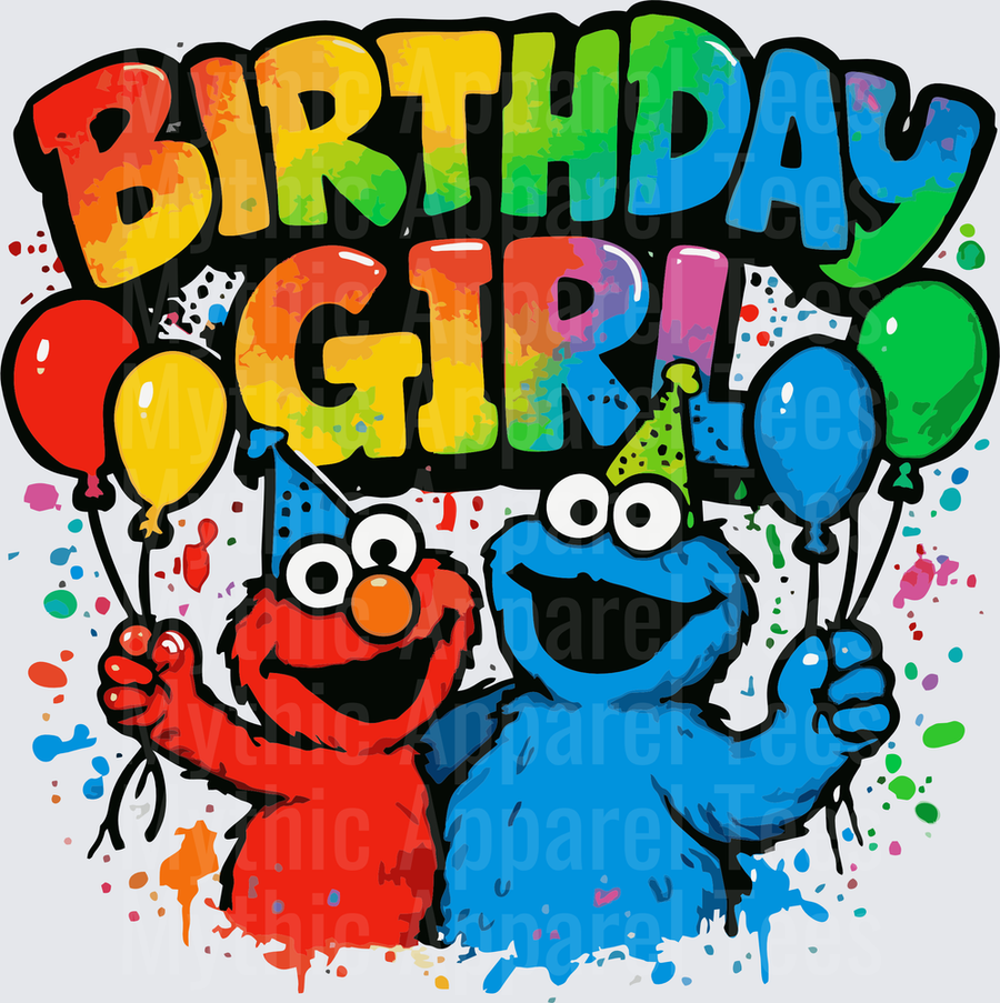 Sesame Street Elmo and Cookie Monster Birthday Girl Balloons