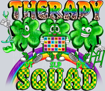 Therapy Ot Slp Pt Squad Nurse St Patrick's Day