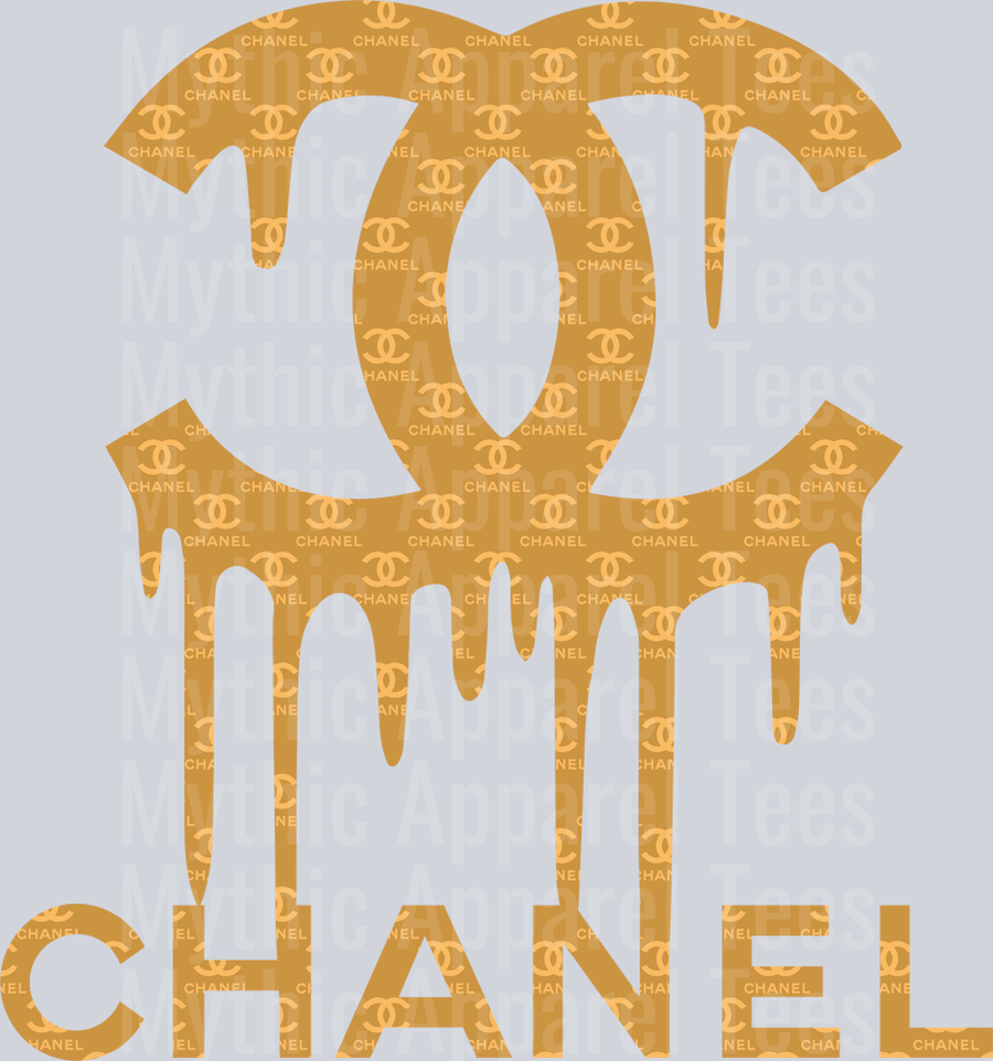 Chanel gold patern PNG