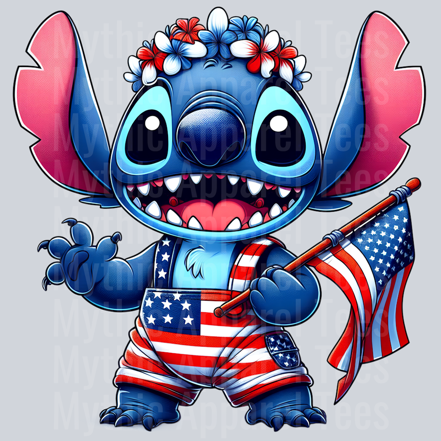 Stitch 4th Of July Patriotic 1 DTF Stitch 4th Of July Transfers