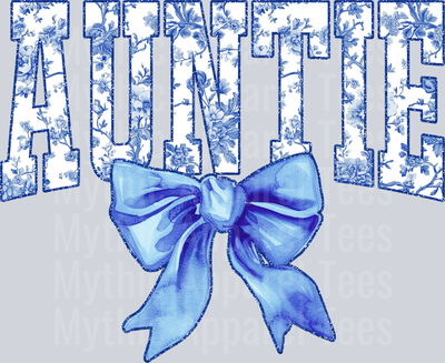 Light Blue Toile Auntie