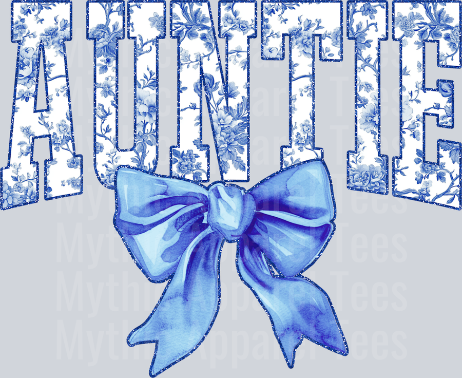 Light Blue Toile Auntie
