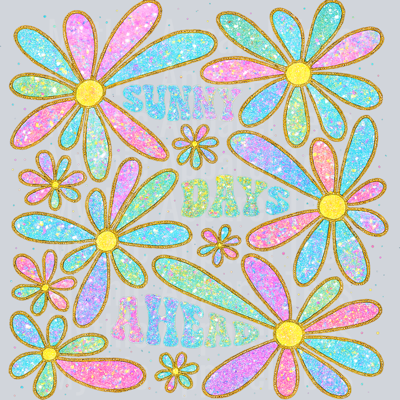 Sunny Days Ahead Glitter DTF Summer Transfers