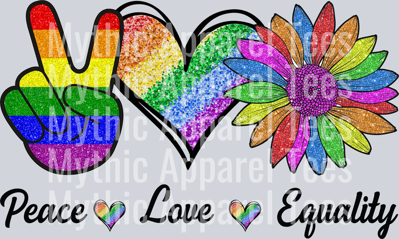 Peace love equality  LGBTQ+ Transfer