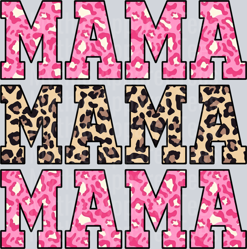 Mama Cheetah Pink DTF Mama Transfers