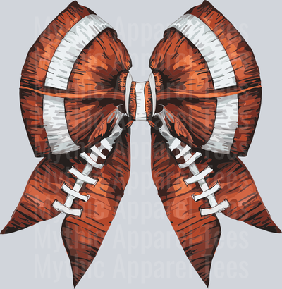 Bow ribbon with stitching football style  DTF Football Transfers