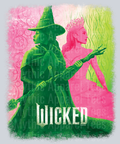 Merch Wicked Elphaba & Glinda Tonal neon DTF Wicked Transfers
