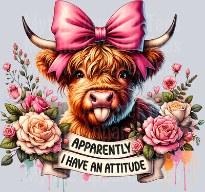 Apparently I have an Attitude Highland Cow DTF Highland Cow Transfers
