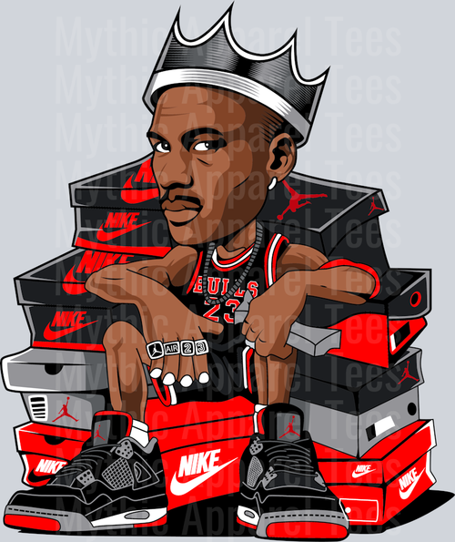 KING GOAT Jordan on boxes of Jordans Michael Jordan Chicago Bulls Jordans Nike DTF Michael Jordan Transfers