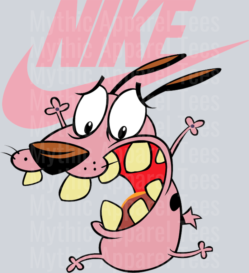 Courage the cowardly dog 2 JUST DO IT DTF Nike Transfers