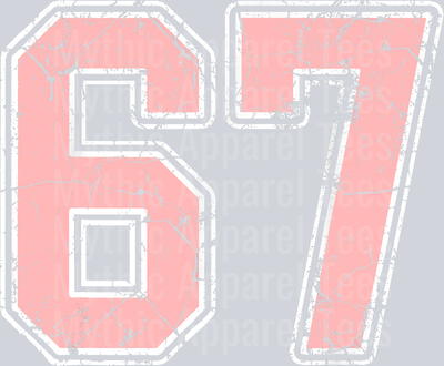 Pink and White Number 67 Jersey Player Uniform #67 Fan T-Shirt
