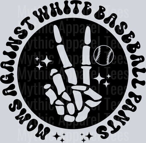 Moms Against White Baseball Pants Pocket School Spirit & Sports