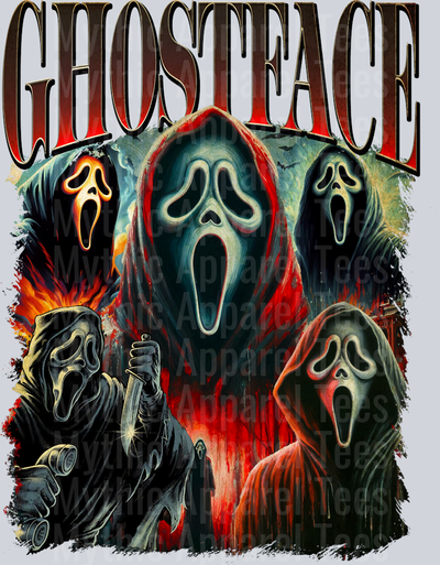 Ghostface SCREAM in multiple movie scenes Halloween DTF Horror Movie Transfers