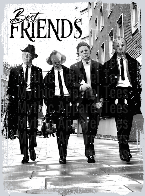 Best Friends Pennywise Jason Freddy Michael Halloween DTF horror Movie Transfers