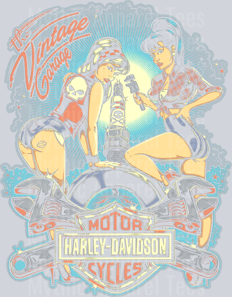 Harley 6 Halftone (for Black Shirts)