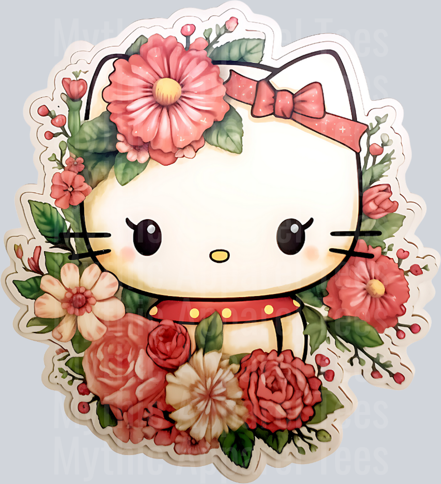 Pink Flower and bow Floral HK Hello Kitty Flowers
