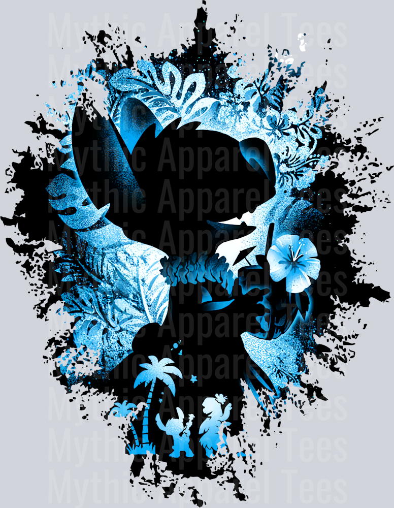 Stitch Disney Dark Silhouette Color Splash Crystal Ball Vision