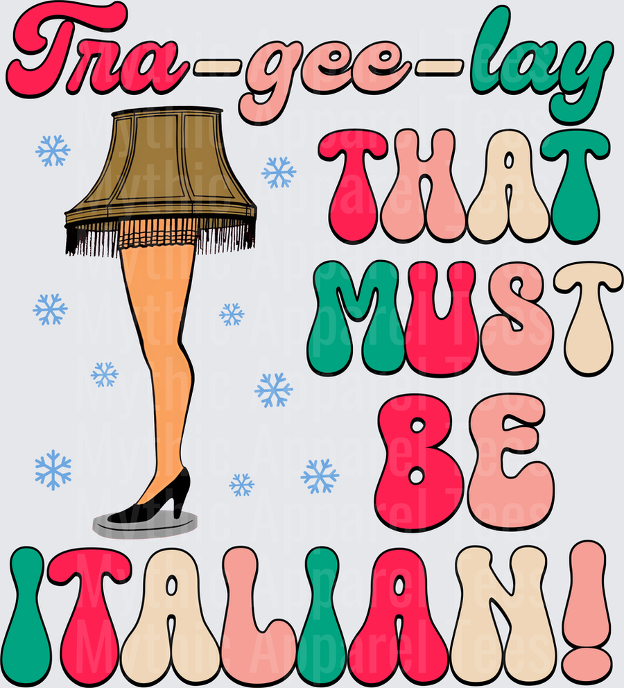Fra-gee-lay That Must Be Italian A Christmas Story Leg Lamp Holiday Snowflake Design