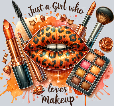 Cheetah Orange Just a girl who loves makeup DTF Makeup Transfers