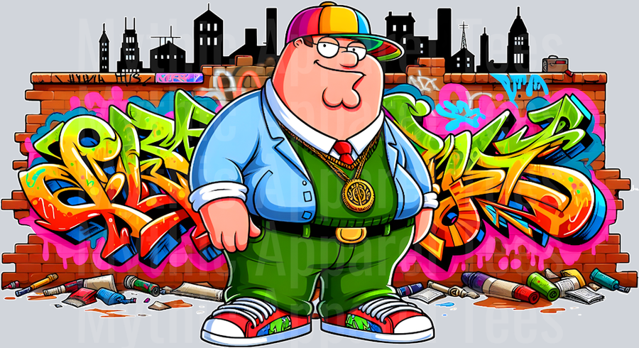 Peter Family Guy 4 Graffiti DTF Pop Culture Transfers