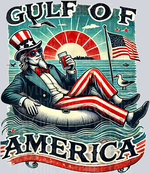Greeting From The Gulf Of USA America D Trump Uncle Sam USA DTF Gulf Of America Transfers