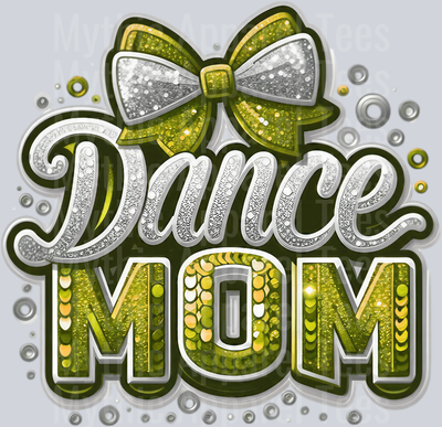 0010 Dance Mom Sequins Gold DTF Dance Mom Transfers