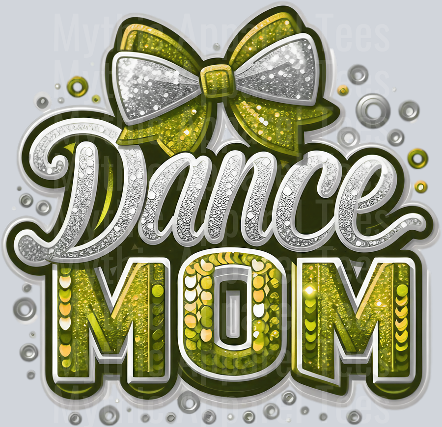 0010 Dance Mom Sequins Gold DTF Dance Mom Transfers