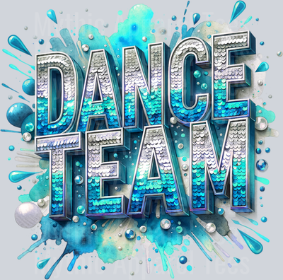 006 Dance Team Sequins Mint DTF Dance Team Transfers