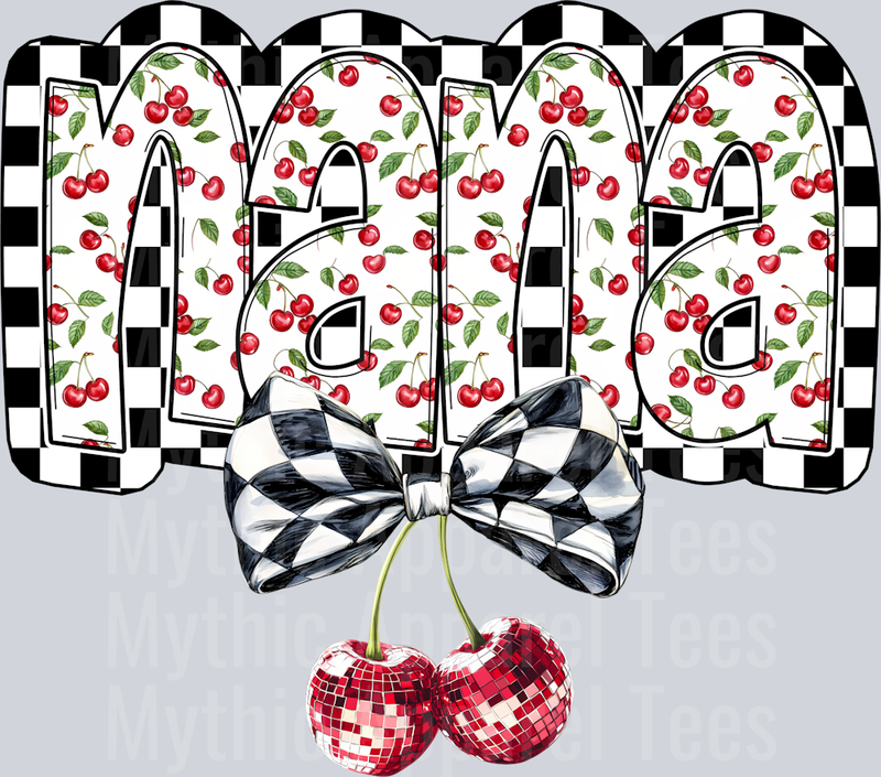 NaNa Cherries and Checkers DTF NaNa Transfers