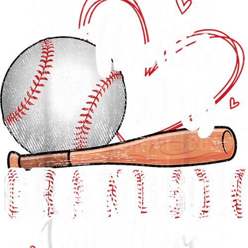 Grandma Grandpa Grandparents Baseball DTF Transfer