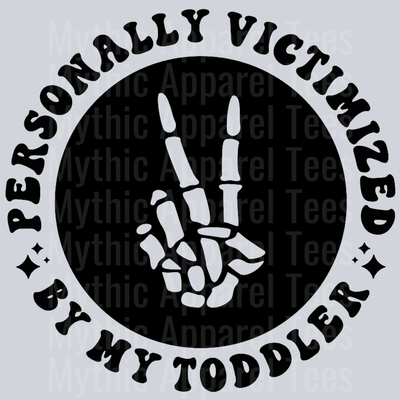 Personally Victimized By My Toddler Pocket Design Wavy Retro Funny Designs