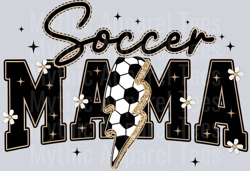 soccer mama script lightning bolt stars checker DTF Soccer Transfers