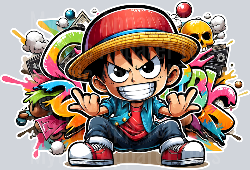One Piece Graffiti DTF Pop Culture Transfers