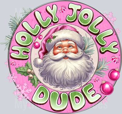 Holly Jolly Dude Christmas Santa