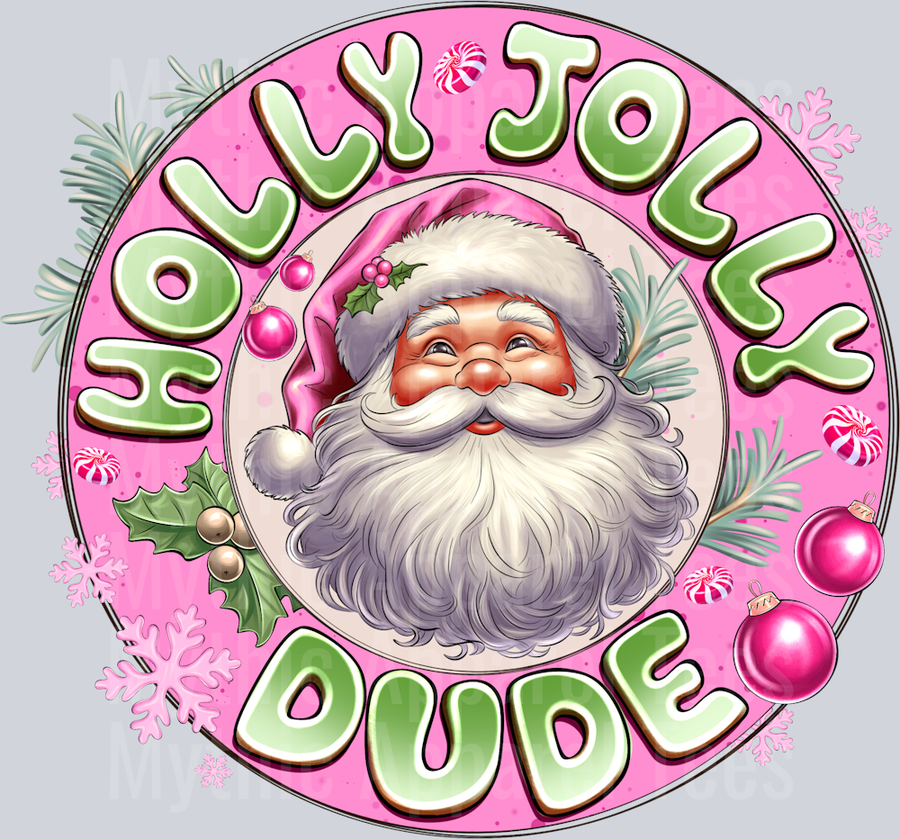 Holly Jolly Dude Christmas Santa