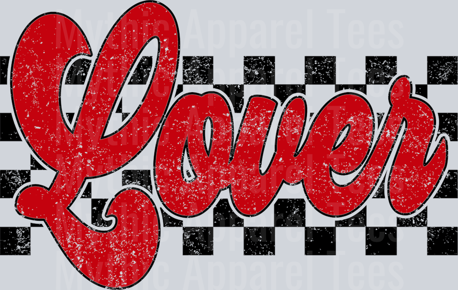 Red Lover Checkered  Style Combo Valentines Day Design