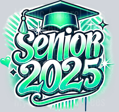 0040 Senior 2025 Mint DTF 2025 Senior Graduation Transfers