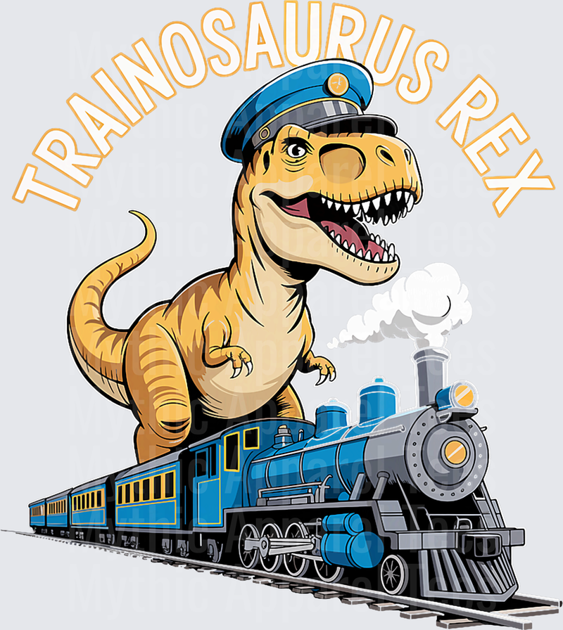 Train Conductor Riding Dinosaur Railroad Adventure T-Shirt