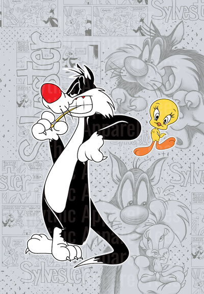 Sylvester and Tweety Fashion style DTF Looney Toons Transfers