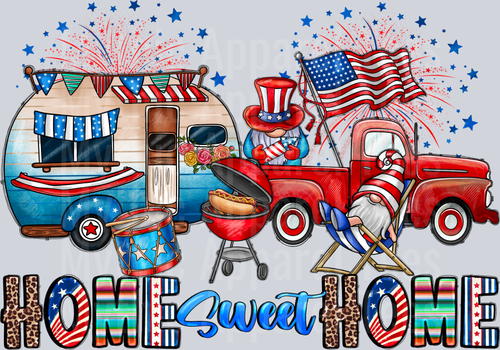 Home Sweet Home America 4th of july DTF Patriotic Transfers