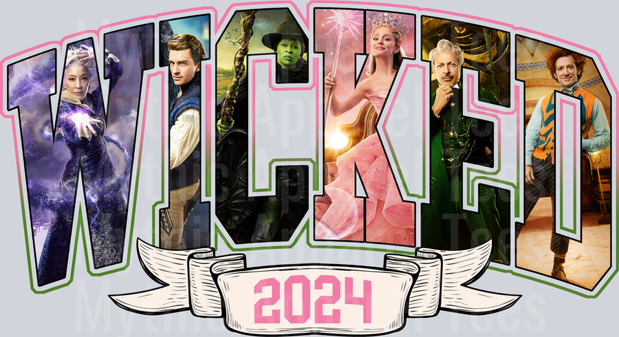 Wicked Movie 2024 realistic with photos DTF Wicked Transfers