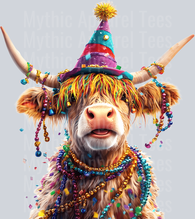 AZ822 Mardi Gras Highland Cow (15)