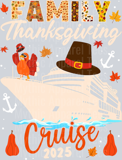 Matching Autumn Cruise Squad Family Thanksgiving Cruise 2025 T-Shirt