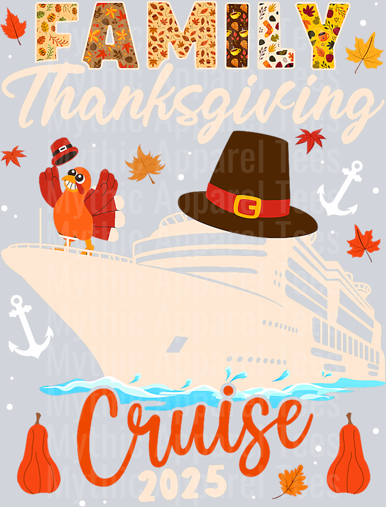 Matching Autumn Cruise Squad Family Thanksgiving Cruise 2025 T-Shirt