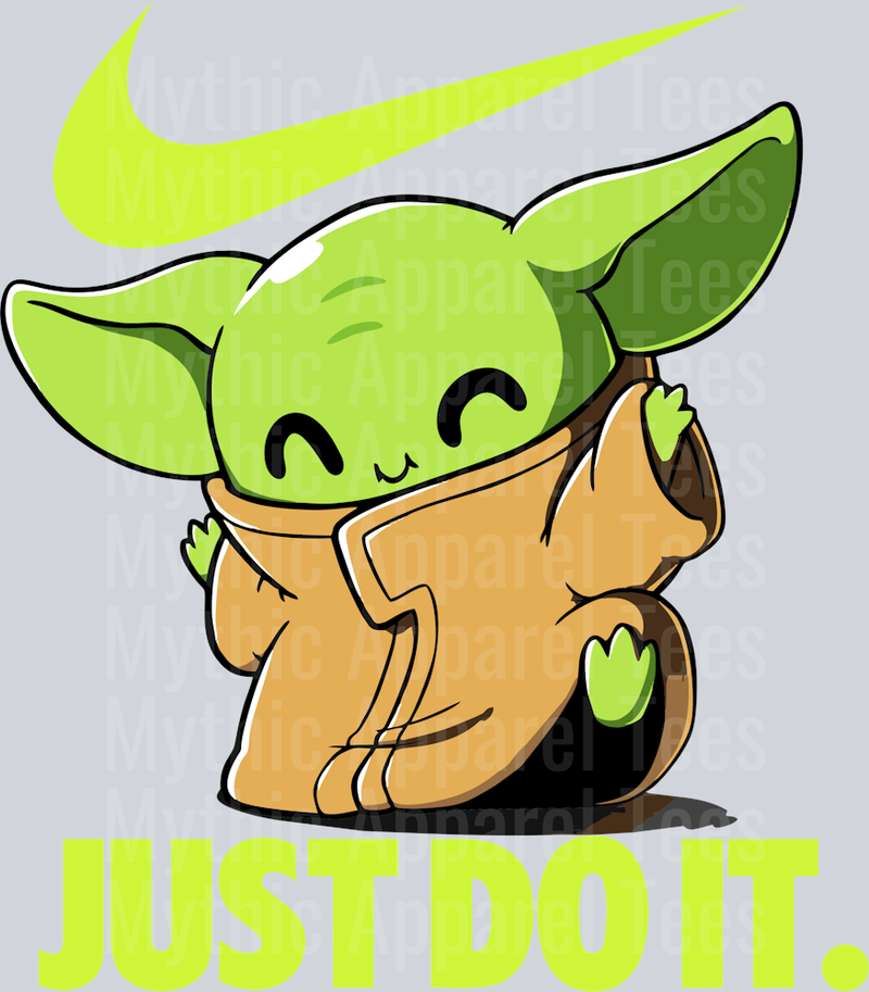 Grogu Baby Yoda Star Wars JUST DO IT DTF Nike Transfers